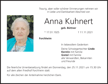 Anzeige von Anna Kuhnert von MGO