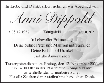 Anzeige von Anni Dippold von MGO