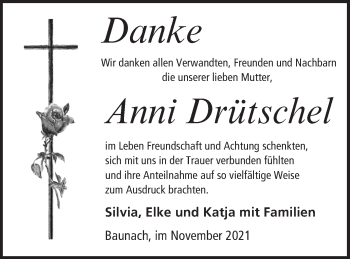 Anzeige von Anni Drütschel von MGO