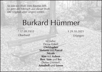 Anzeige von Burkard Hümmer von MGO
