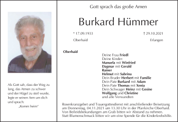 Anzeige von Burkard Hümmer von MGO