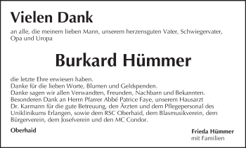 Anzeige von Burkard Hümmer von MGO