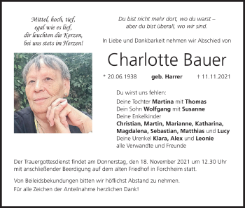 Anzeige von Charlotte Bauer von MGO