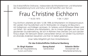 Anzeige von Christine Eichhorn von MGO