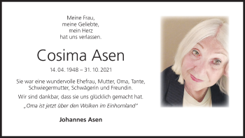 Anzeige von Cosima Asen von MGO