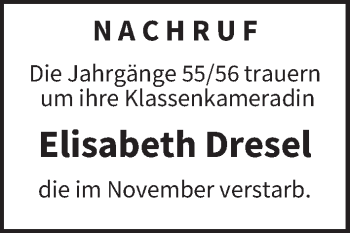Anzeige von Elisabeth Dresel von MGO