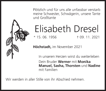 Anzeige von Elisabeth Dresel von MGO