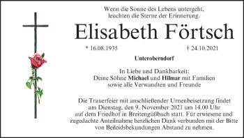 Anzeige von Elisabeth Förtsch von MGO
