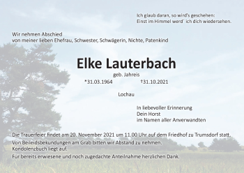 Anzeige von Elke Lauterbach von MGO