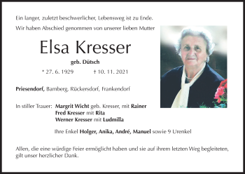 Anzeige von Elsa Kresser von MGO