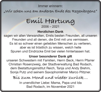 Anzeige von Emil Hartung von MGO