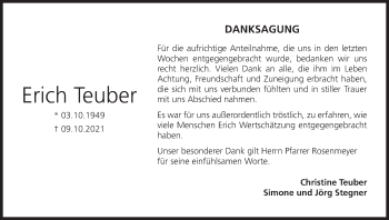 Anzeige von Erich Teuber von MGO