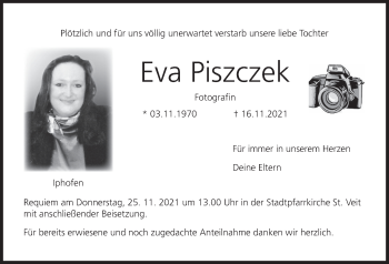 Anzeige von Eva Piszczek von MGO