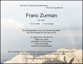 Anzeige von Franc Zurman von MGO