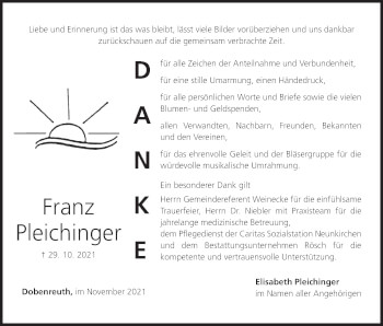 Anzeige von Franz Pleichinger von MGO