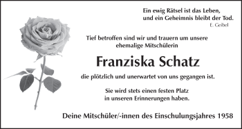 Anzeige von Franziska Schatz von MGO
