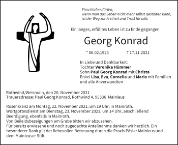 Anzeige von Georg Konrad von MGO