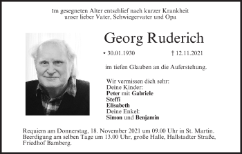 Anzeige von Georg Ruderich von MGO