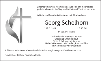 Anzeige von Georg Schelhorn von MGO