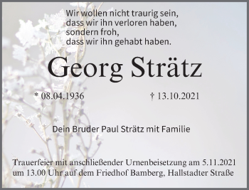 Anzeige von Georg Strätz von MGO