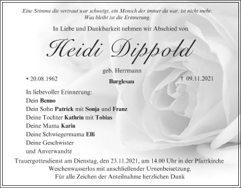 Anzeige von Heidi Dippold von MGO