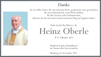 Anzeige von Heinz Oberle von MGO