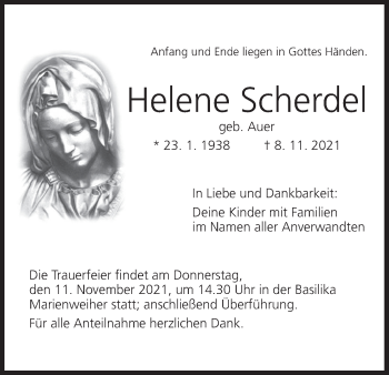 Anzeige von Helene Scherdel von MGO
