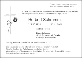 Anzeige von Herbert Schramm von MGO