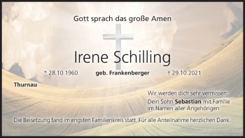 Anzeige von Irene Schilling von MGO