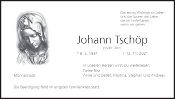 Anzeige von Johann Tschöp von MGO