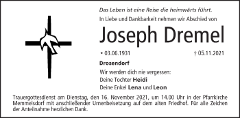 Anzeige von Joseph Dremel von MGO