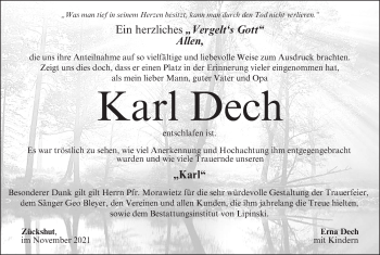 Anzeige von Karl Dech von MGO