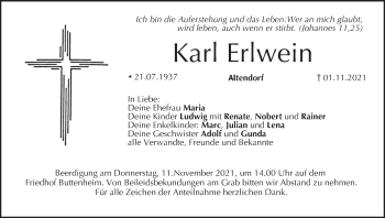 Anzeige von Karl Erlwein von MGO