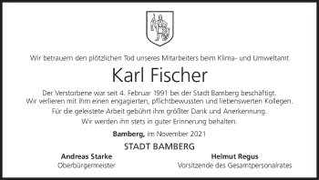 Anzeige von Karl Fischer von MGO