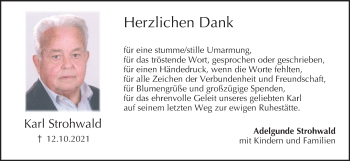 Anzeige von Karl Strohwald von MGO