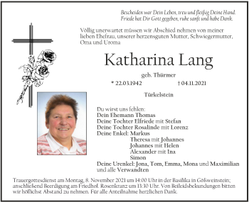 Anzeige von Katharina Lang von MGO