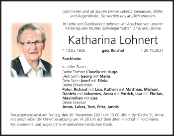 Anzeige von Katharina Lohnert von MGO