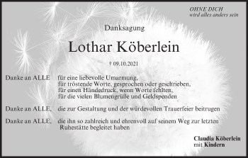 Anzeige von Lothar Köberlein von MGO