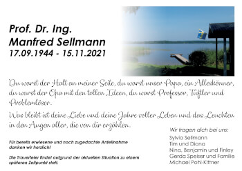 Anzeige von Manfred Sellmann von MGO