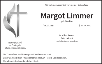 Anzeige von Margot Limmer von MGO