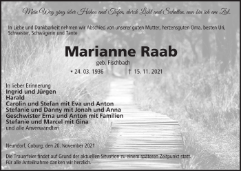 Anzeige von Marianne Raab von MGO