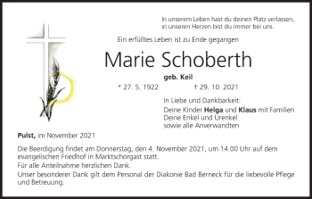 Anzeige von Marie Schoberth von MGO
