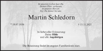 Anzeige von Martin Schledorn von MGO