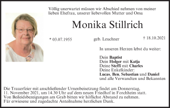 Anzeige von Monika Stillrich von MGO