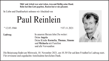 Anzeige von Paul Reinlein von MGO