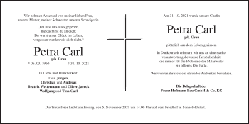 Anzeige von Petra Carl von MGO