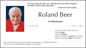 Anzeige von Roland Beer von MGO