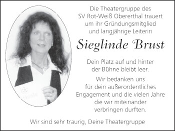 Anzeige von Sieglinde Brust von MGO