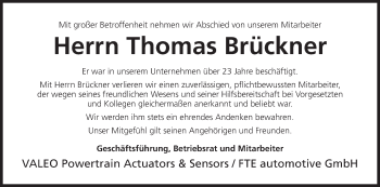 Anzeige von Thomas Brückner von MGO