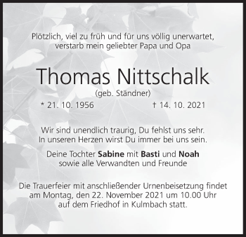 Anzeige von Thomas Nittschalk von MGO